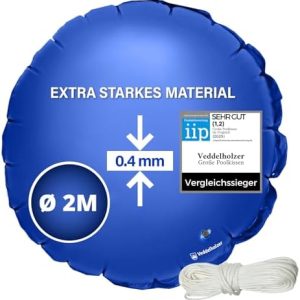 Veddelholzer XXL Ø2 m Poolkissen Set – Ideal für Winterabdeckung mit Befestigungsseil & Reparaturkit