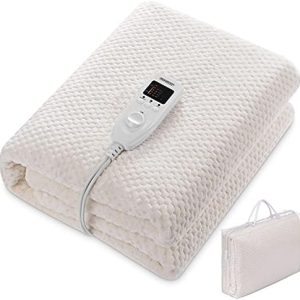 MONZANA® Heizdecke 150x80cm mit 5 Stufen Timer – Waschbare Wärmeunterbett mit Überhitzungsschutz für gemütliche Nächte