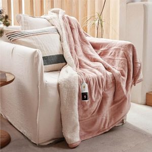 GOTCOZY Heizdecke 130x180 cm - Weicher Plüsch mit 6 Heizstufen & 10h Timer für gemütliche Nächte im Bett & im Büro