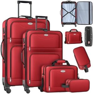 KESSER Reisekoffer Set 4-teilig | Trolley Kofferset mit TSA-Schloss, 360° Rollen für komfortable Reisen