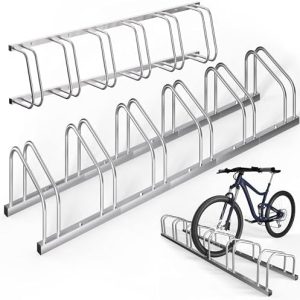 MONZANA® Fahrradständer für 6 Fahrräder – Rostfreier Stahl, selbstsichernde Schrauben, ideal für Boden- oder Wandmontage